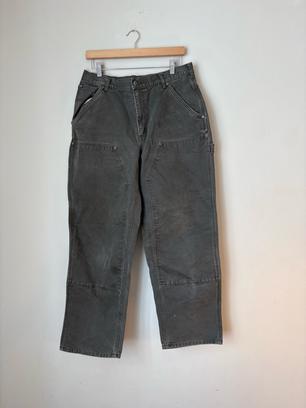 Sorel double knee Men's carpenter Pants in gray green colorway